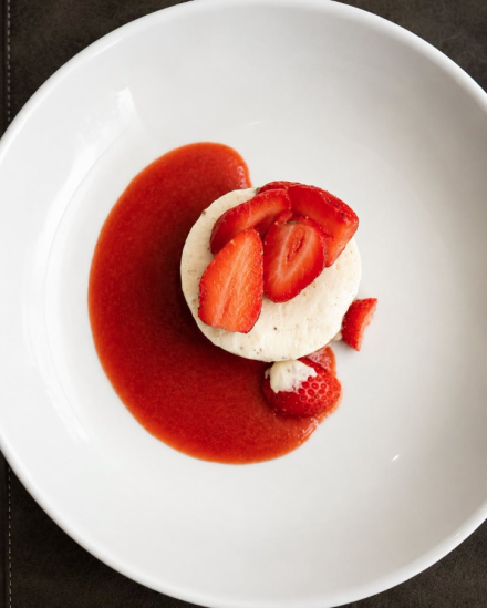 Dessert à la fraise